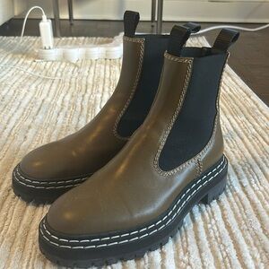 Proenza Schouler Lug Sole Chelsea Boot in Green